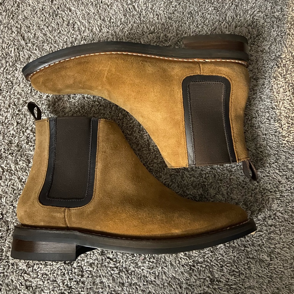Thursday Boots Duke Chelsea weatherproof Tan suede BRAND NEW 9.5